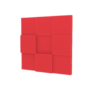 Акустические панели "Пазл" (6 штук по 500х500х50мм, 1.5м²), красно-розовый