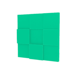 Акустические панели "Пазл" (6 штук по 500х500х50мм, 1.5м²), зеленый