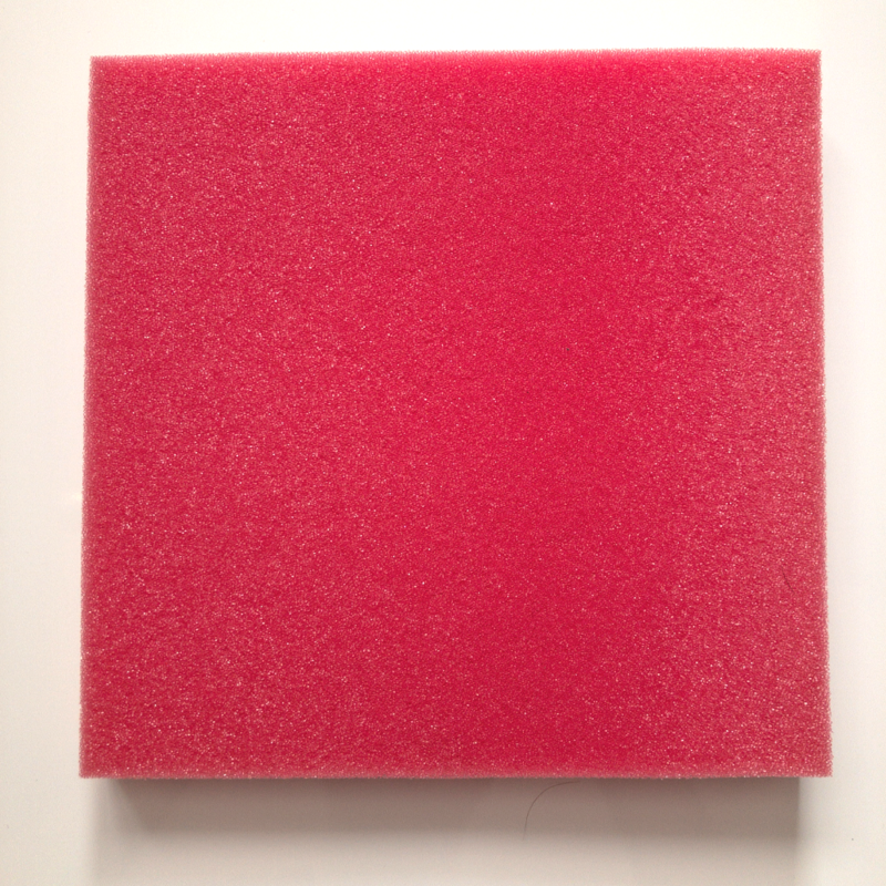 Акустические панели Волна-3D Лайн 50 (16 штук по 500x500x50мм, 4м²), красно-розовый