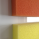 Акустические панели Волна-3D Лайн 50 (16 штук по 500x500x50мм, 4м²), оранжевый