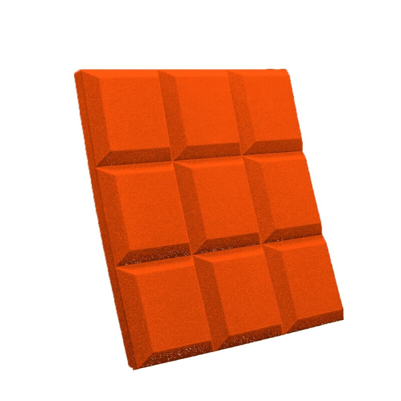 Акустическая панель Квадрат (2000х1000мм), оранжевый