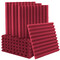 Акустические панели "Волна-Лайн 50" (16 штук по 500x500x50мм, 4м²), красно-розовый