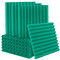 Акустические панели "Волна-Лайн 50" (16 штук по 500x500x50мм, 4м²), зеленый