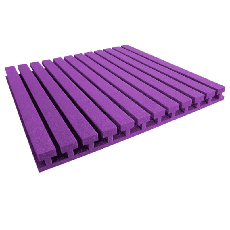 Акустический поролон Лайн (2 листа по 2000x1000x50мм, 4м²), фиолетовый