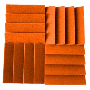 Акустические панели "Аура 300" (36 штук по 300x300x50мм, 3м²), оранжевый
