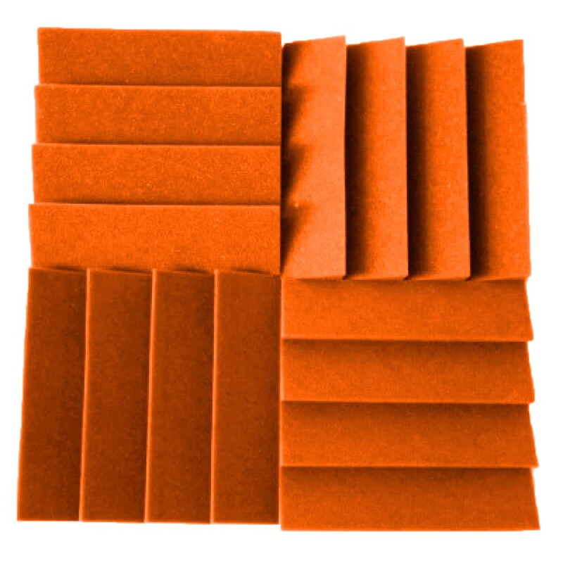 Акустические панели Аура 300 (36 штук по 300x300x50мм, 3м²), оранжевый