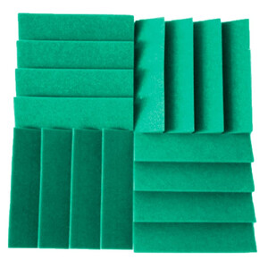 Акустические панели "Аура 500" (16 штук по 500x500x50мм, 4м²), зеленый