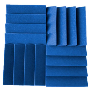 Акустические панели "Аура 500" (16 штук по 500x500x50мм, 4м²), темно-синий