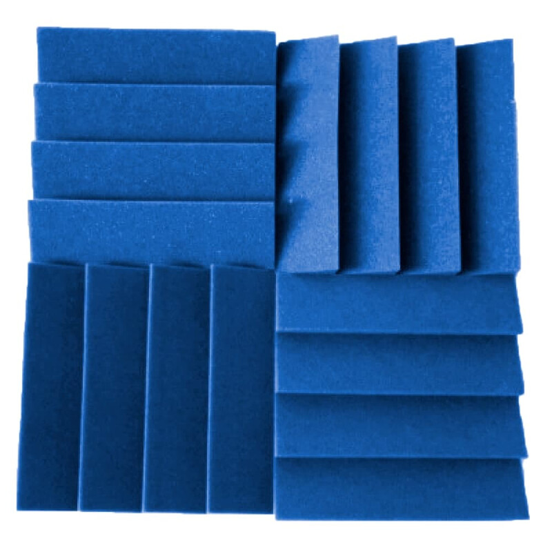 Акустические панели Аура 300 (36 штук по 300x300x50мм, 3м²), темно-синий