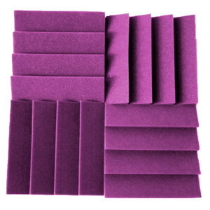 Акустические панели "Аура 500" (16 штук по 500x500x50мм, 4м²), фиолетовый