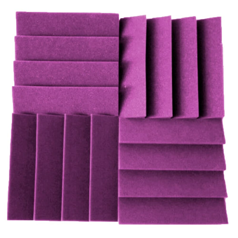 Акустические панели Аура 500 (16 штук по 500x500x50мм, 4м²), фиолетовый