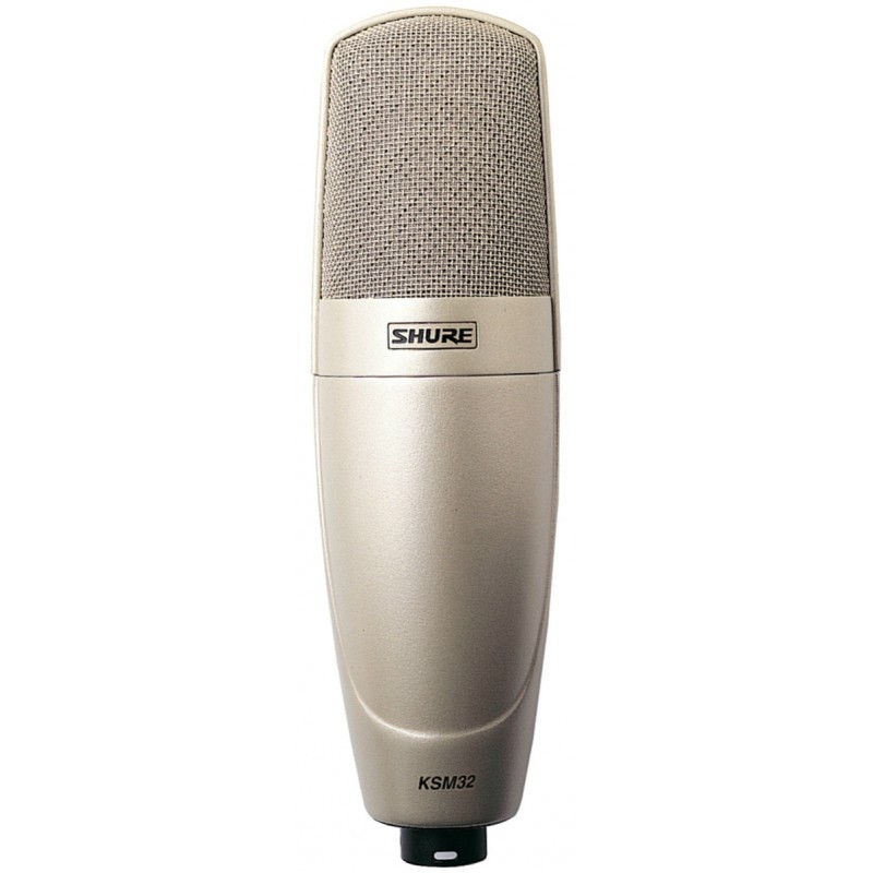 SHURE KSM32/SL студийный конденсаторный микрофон , цвет 'шампань', держатель 'паук', чехол для хранения