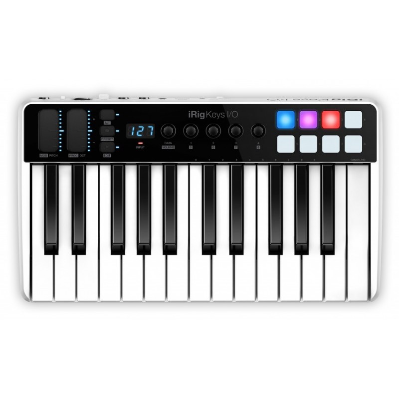 IK MULTIMEDIA iRig Keys I/O 25 Продакшн-станция для iOS, Mac и PC, встроенный аудиоинтерфейс, 8 динамических пэдов, 25 клавиш