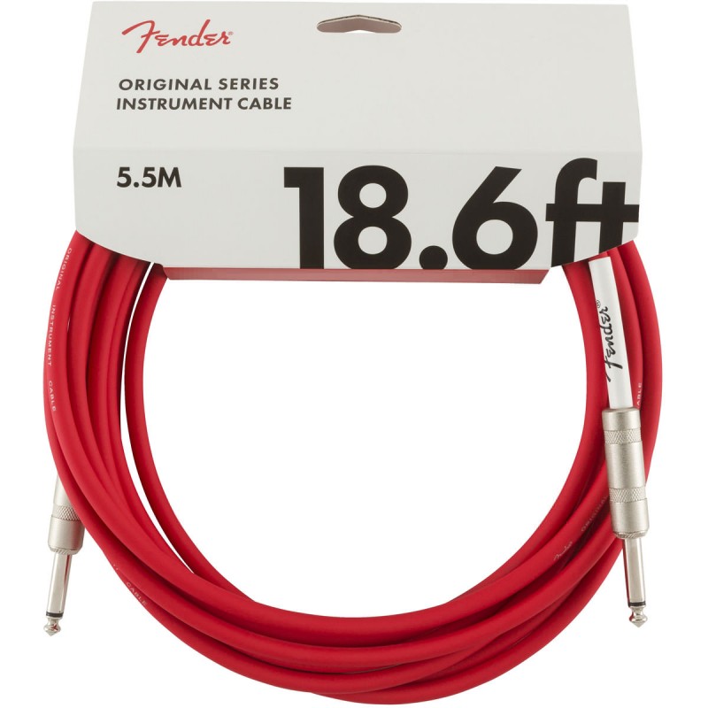 FENDER 18.6' OR INST CABLE FRD инструментальный кабель, красный, 18,6' (5,7 м)