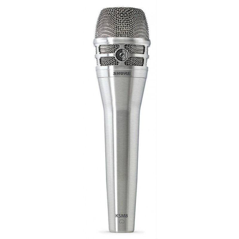 SHURE KSM8/N Вокальный микрофон с двойной диафрагмой динамический кардиоидный, 40-16000 Гц, 2,66 мВ/Па, капсюль Dualdyne. Серебр