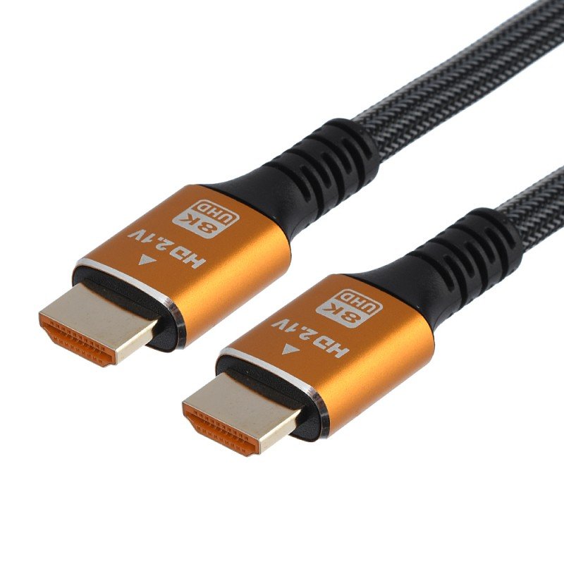 00-00027311 Кабель Ultra High Speed HDMI (m)-HDMI (m) 2.0м нейлон ver.2.1 8K 60Hz, серый, GoPower