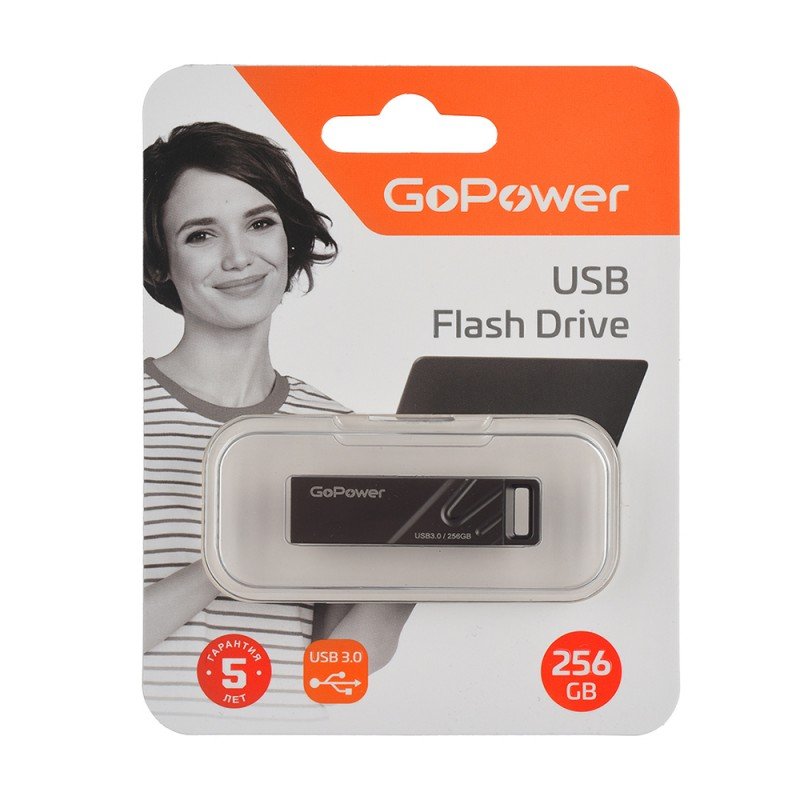 00-00027356 Titan Флеш-накопитель 256GB USB3.0, металл, черный графит, GoPower 00-00027356 Titan Флеш-накопитель 256GB USB3.0, металл, черный графит, GoPower