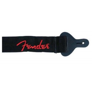 FENDER BLACK/RED LOGO ремень для гитары черно-красный