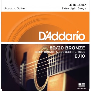D"ADDARIO EJ10 80/20 BRONZE EXTRA LIGHT 10-47