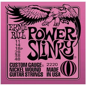 ERNIE BALL 2220 Power Slinky Nickel Wound Electric Guitar Strings - 11-48 Gauge