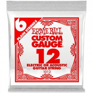 ERNIE BALL 1012 .012 Plain Steel Electric or Acoustic Guitar Strings Струна для электро и акустических гитар. Сталь, калибр .012