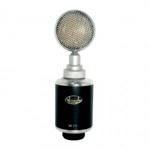 1171122 МК-117-Ч Конденсаторный микрофон, черный, деревянный футляр, Октава