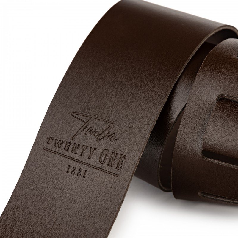 1221-65-1-BRN Ремень для гитары, кожаный, коричневый, 1221