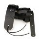 1221-65-3-BLK Ремень для гитары, кожаный, черный, 1221