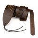 1221-75-5-BRN Ремень для гитары, кожаный, широкий, коричневый, 1221