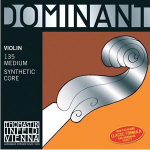 135 Dominant Комплект струн для скрипки размером 4/4, среднее натяжение, Thomastik
