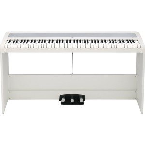 KORG B2SP WH цифровое пианино, взвешенная клавиатура, 12 тембров, со стойкой, тройной педалью, адаптером