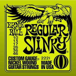 ERNIE BALL 2221 Regular Slinky Nickel Wound Electric Guitar Strings - 10-46 Gauge