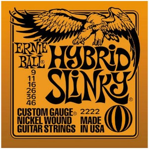 ERNIE BALL 2222 Hybrid Slinky Nickel Wound Electric Guitar Strings - 9-46 Gauge
