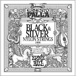 ERNIE BALL 2406 Ernesto Palla Black & Silver Nylon Classical Guitar Strings