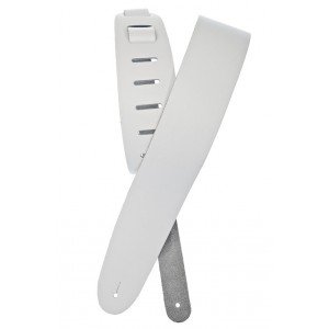 25BL02 Basic Classic Кожаный ремень для гитары, белый, Planet Waves