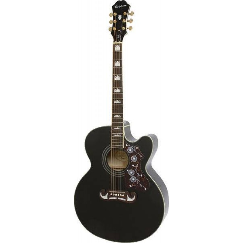 EPIPHONE J-200 EC Studio Black гитара электроакустическая, цвет черный