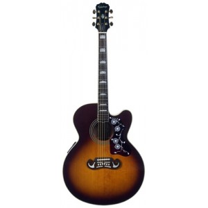 EPIPHONE J-200 EC Studio Vintage Sunburst гитара электроакустическая, цвет санбёрст