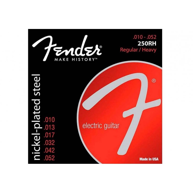 FENDER STRINGS NEW SUPER 250RH NPS BALL END 10-52, струны для электрогитары, стальные с никелевым покрытием