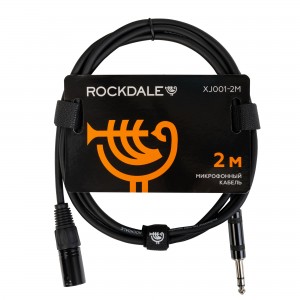 ROCKDALE XJ001-2M готовый микрофонный кабель, разъемы XLR male X stereo jack male, длина 2 м, черный