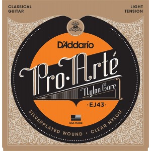 D'ADDARIO EJ43 PRO-ARTE NYLON, LIGHT TENSION струны для классической гитары, легкое натяжение