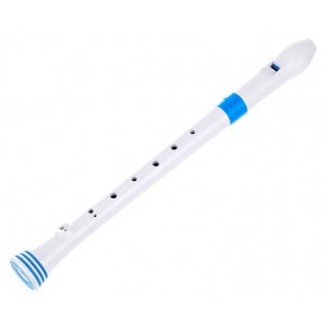 NUVO Recorder White/Blue блокфлейта сопрано, строй - С, немецкая система, материал - АБС пластик, цвет - белый/голубой, чехол