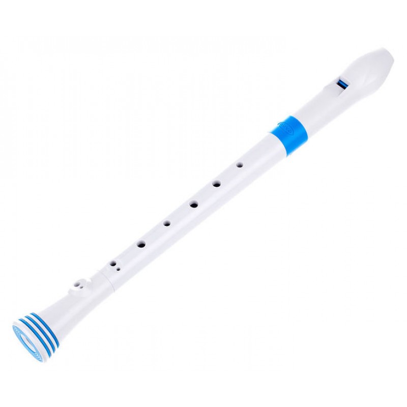 NUVO Recorder White/Blue блокфлейта сопрано, строй - С, немецкая система, материал - АБС пластик, цвет - белый/голубой, чехол