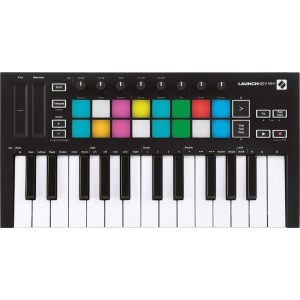 NOVATION LaunchKey Mini MK3 контроллер, 25 клавиш, 16 полноцветных чувствительных к силе нажатия пэдов,