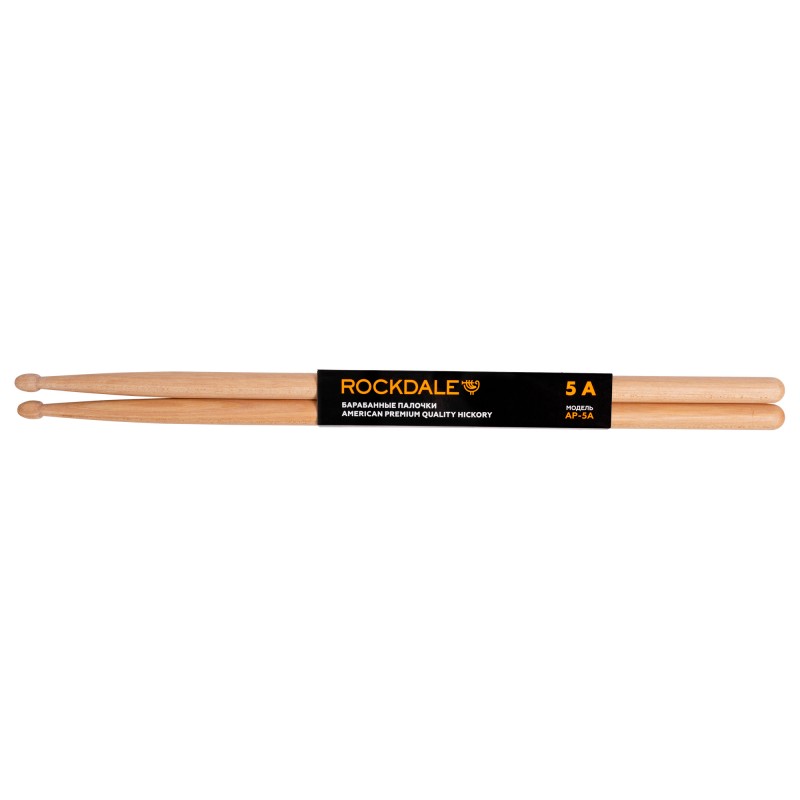 ROCKDALE American Premium Quality Hickory AP-5A барабанные палочки, американский премиальный орех, деревянный наконечник, цвет -