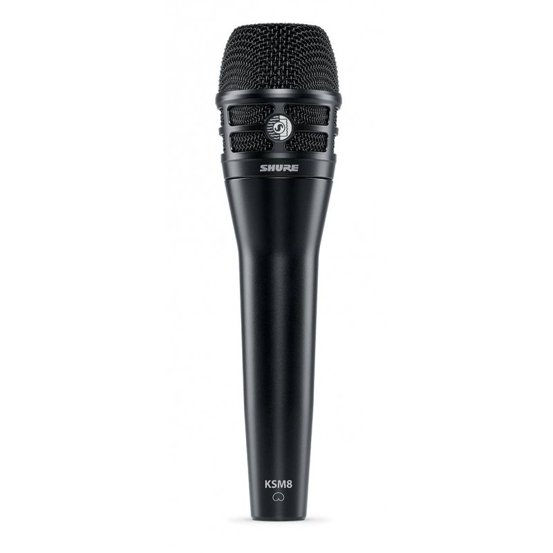 SHURE KSM8/B Вокальный микрофон с двойной диафрагмой динамический кардиоидный, 40-16000 Гц, 2,66 мВ/Па, капсюль Dualdyne. Черный