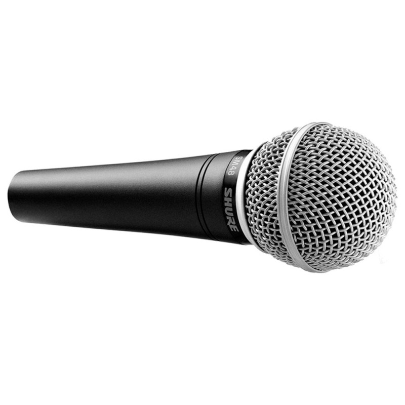 SHURE SM48-LC Вокальный динамический микрофон кардиоидный, 55-14000 Гц, 1,3 мВ/Па, с держателем и чехлом