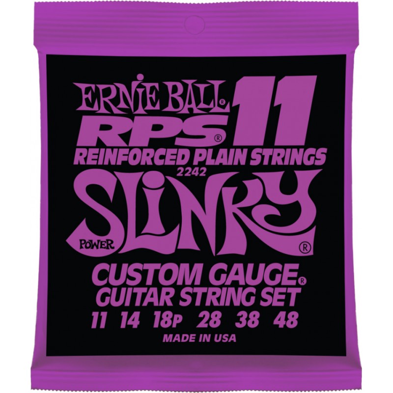 ERNIE BALL 2242 Power Slinky RPS Nickel Wound Electric Guitar Strings - 11-48 Gauge