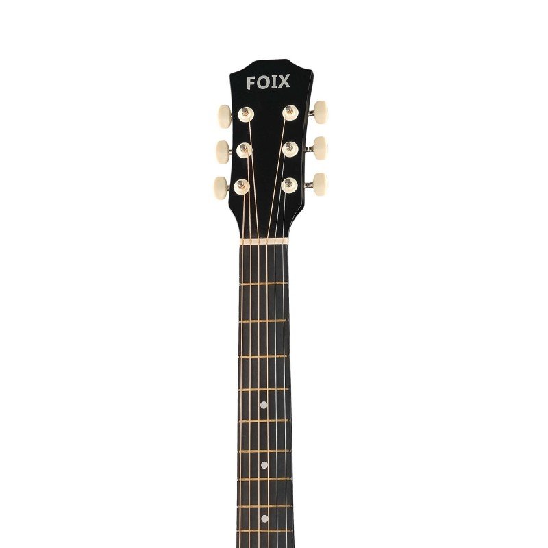 38C-M-BK Акустическая гитара, с вырезом, черная, Foix