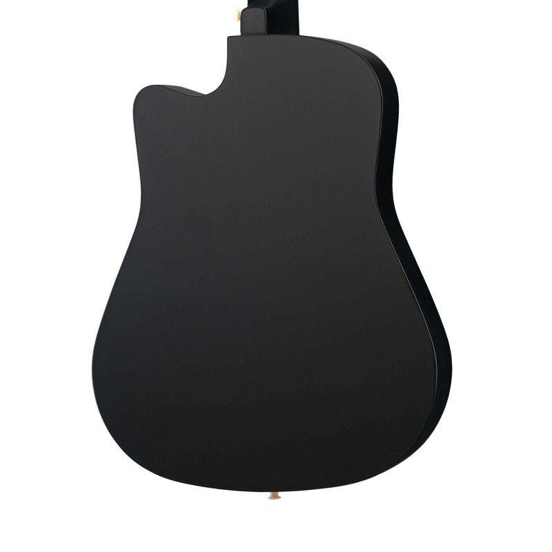 38C-M-BK Акустическая гитара, с вырезом, черная, Foix