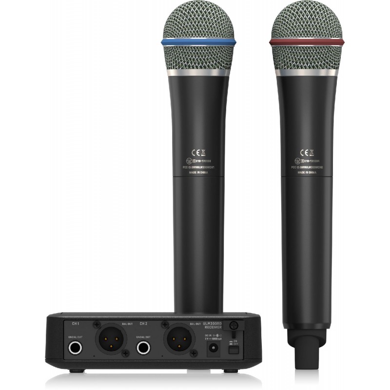 BEHRINGER ULM302MIC цифровая беспроводная система с двумя ручными микрофонами и приемником